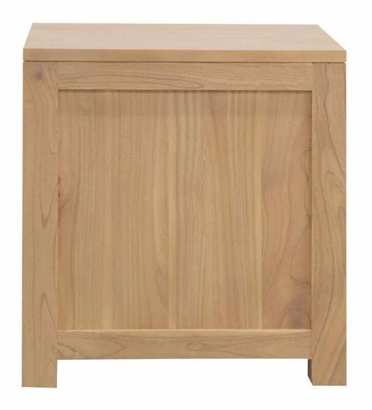 Amsterdam Solid White Cedar 2 Drawer Bedside Table (Natural)