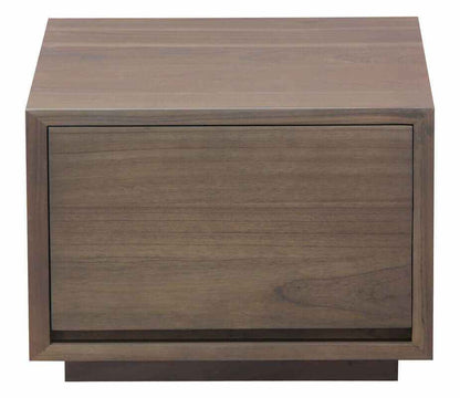 Oscar 1 Drawer Low Bedside Table - Latte