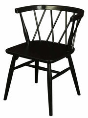 Sierra Oak Cross Back Chairs - Set of 2 - Black