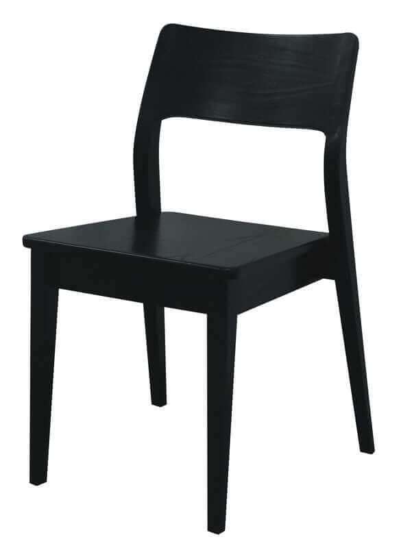 Providence Solid Oak Set of 2 Black Dining Room Chairs