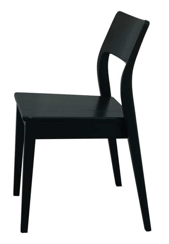 Providence Solid Oak Set of 2 Black Dining Room Chairs