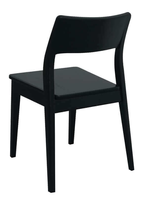 Providence Solid Oak Set of 2 Black Dining Room Chairs