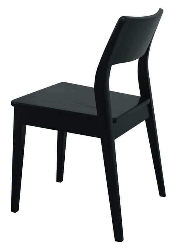 Providence Solid Oak Set of 2 Black Dining Room Chairs