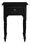 Side Table Black with drawer