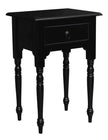 Side Table Black with drawer