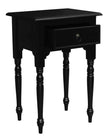 Side Table Black with drawer