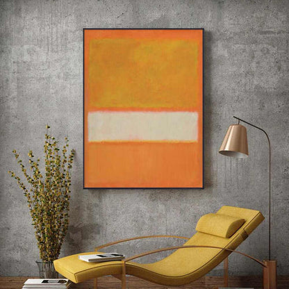 Wall Art 70cmx100cm Yellow By Mark Rothko Black Frame Canvas