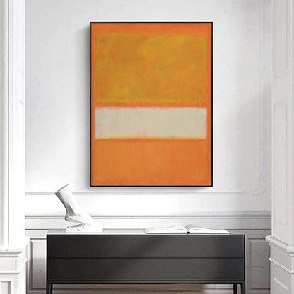 Wall Art 70cmx100cm Yellow By Mark Rothko Black Frame Canvas