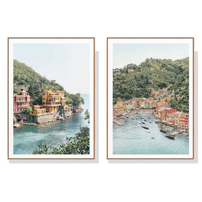 Wall Art 60cmx90cm Italy Coast 2 Sets Wood Frame Canvas Prints Online