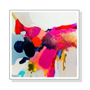 Wall Art 50cmx50cm Reach In White Frame Canvas Colourful Artwork
