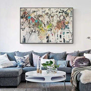 80cmx120cm Abstract White Dream Black Frame Canvas Art