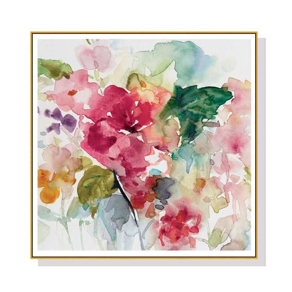80cmx80cm Floral Brunch Gold Frame Art Prints Online Australia