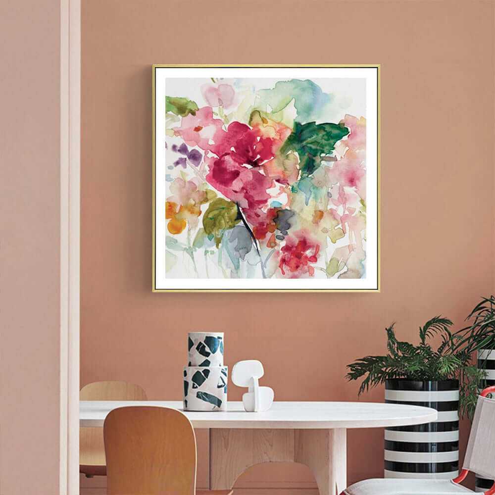 80cmx80cm Floral Brunch Gold Frame Art Prints Online Australia
