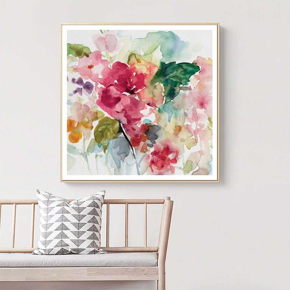 80cmx80cm Floral Brunch Gold Frame Art Prints Online Australia