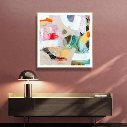 Wall Art 50cmx50cm Changed My Mind IV by Aleah Koury Gold Frame Canvas