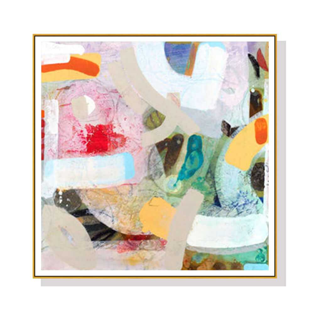 Square Wall Art 100cmx100cm - Gold Frame Canvas