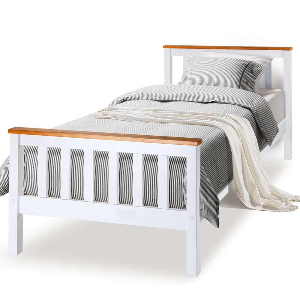 Kingston Slumber Wooden Bed Single White