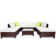 LONDON RATTAN 9pc Outdoor Sofa Set Patio Sofa Set