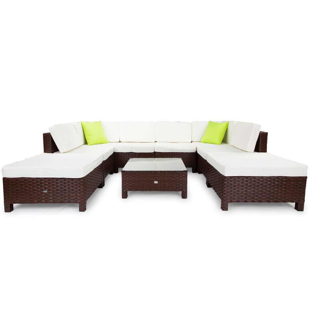LONDON RATTAN 9pc Outdoor Sofa Set Patio Sofa Set