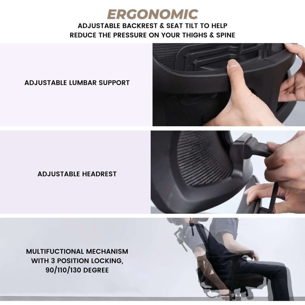 EKKIO Zorae - Office Chair Black