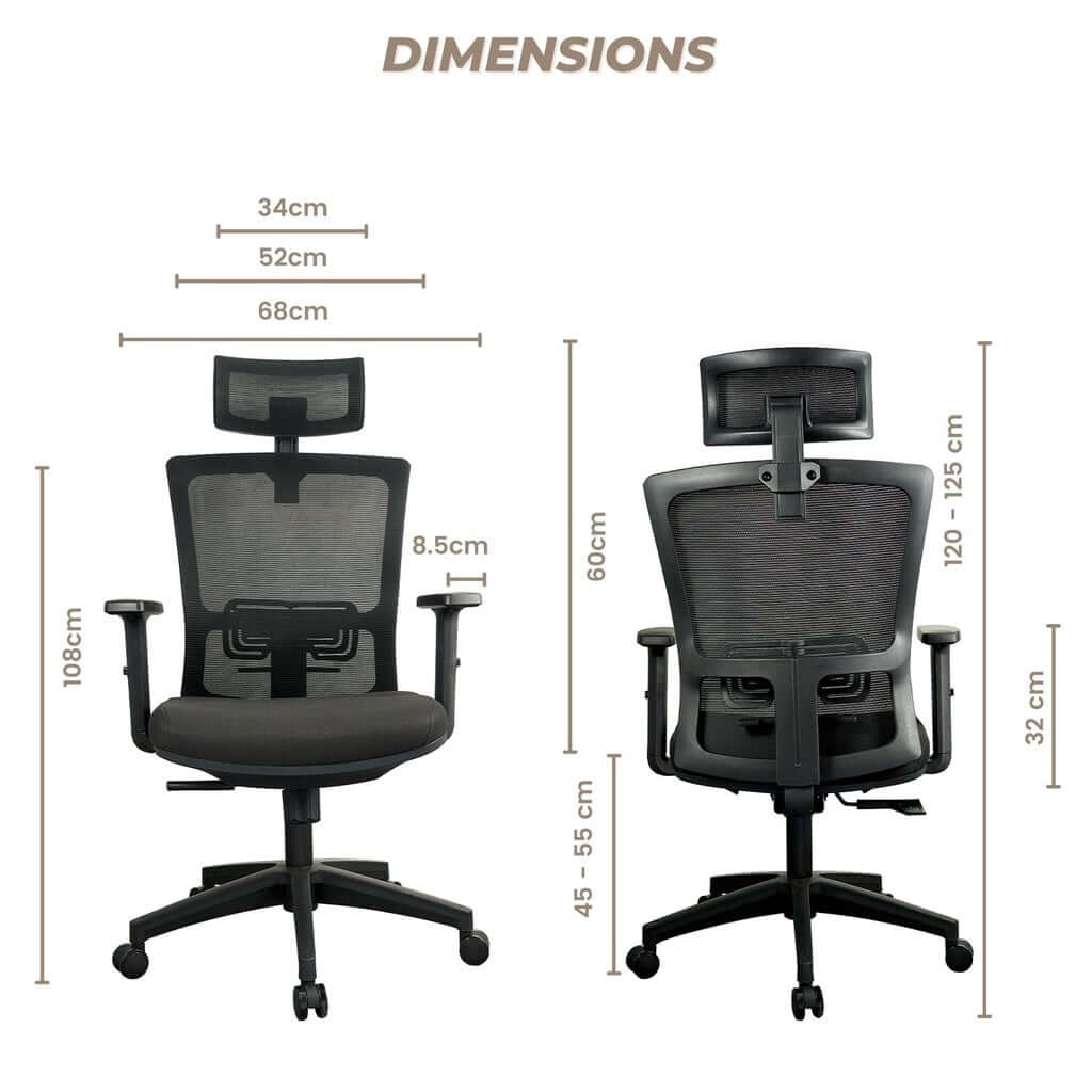 EKKIO Zorae - Office Chair Black