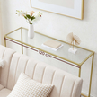 Console Table with Glass 