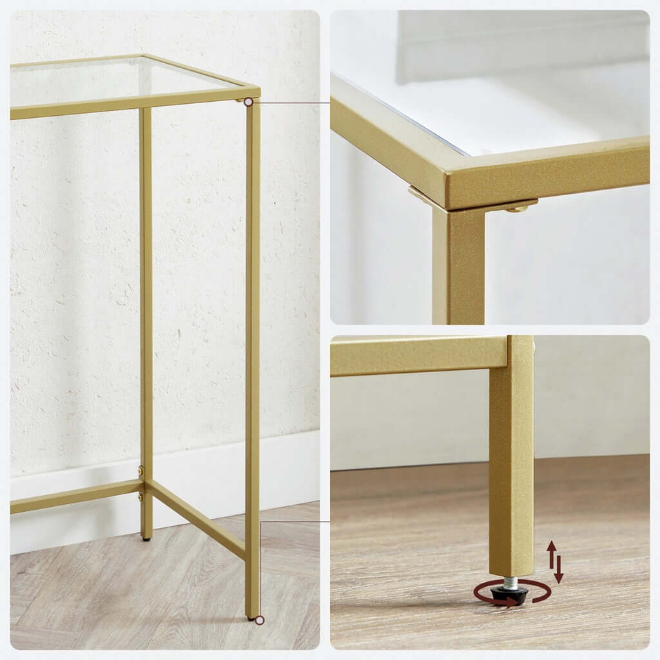 Console Table with Glass 