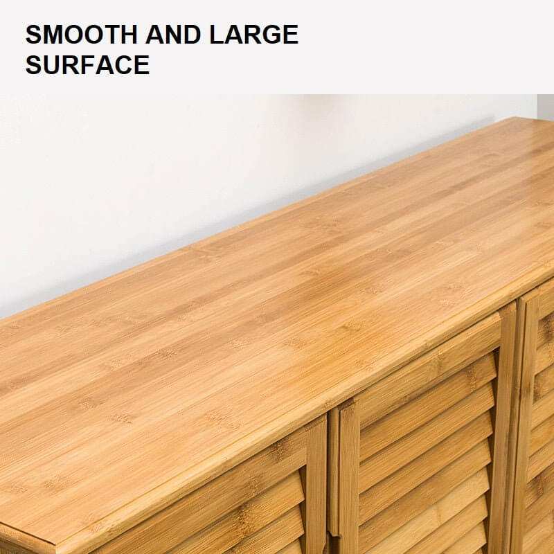 Bamboo Bench Seat Shoe Rack 132cm