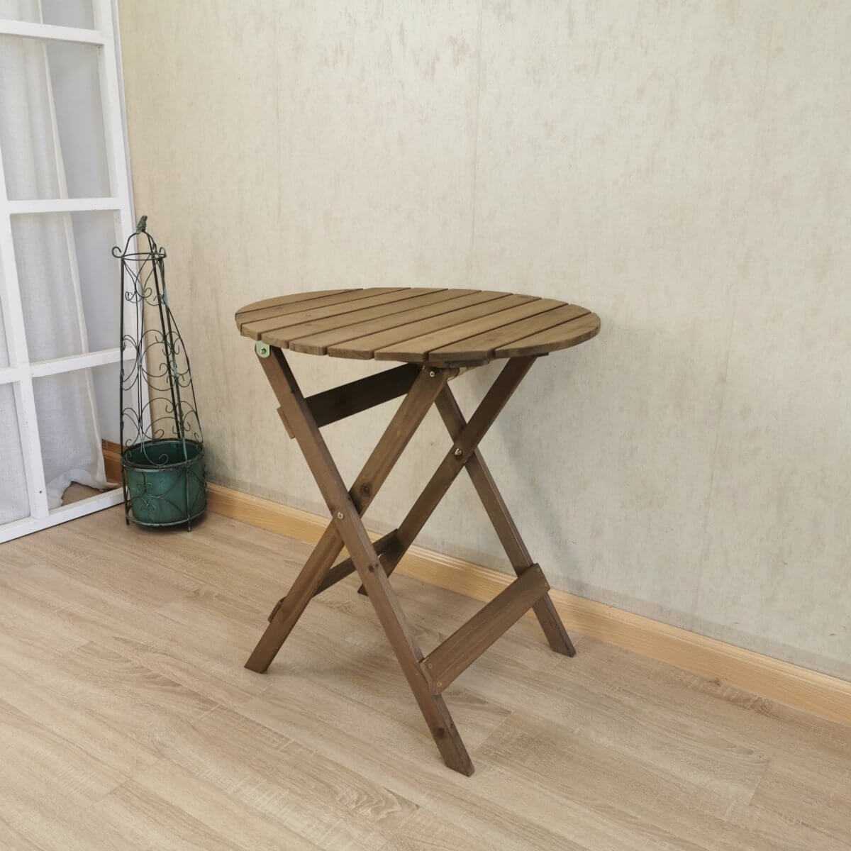 3 Piece Round Table Set Folding Bistro Set
