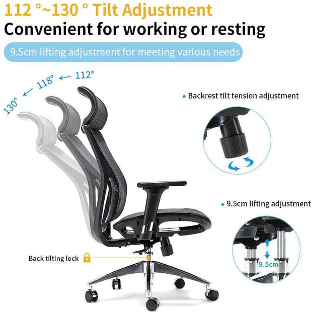 ergonomic office high back mesh chair