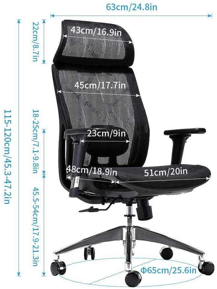 ergonomic office high back mesh chair