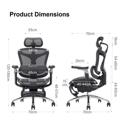 SIHOO Ergonomics Executive Office Chair with Footrest Black