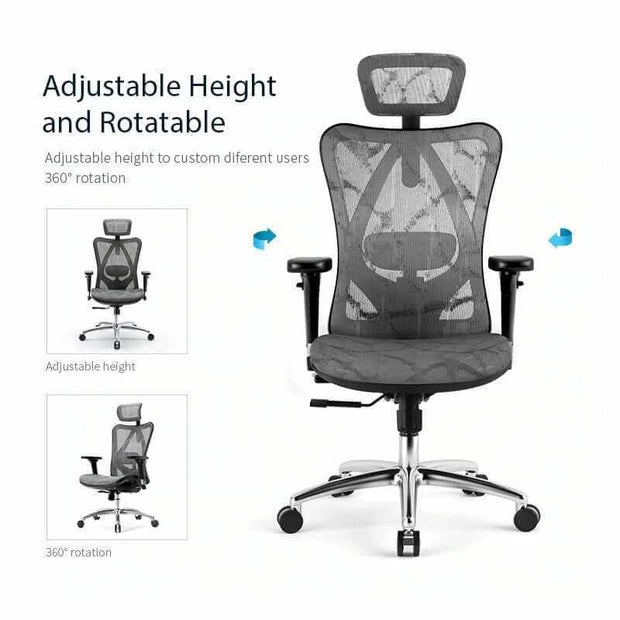 ergonomic chair with footrest