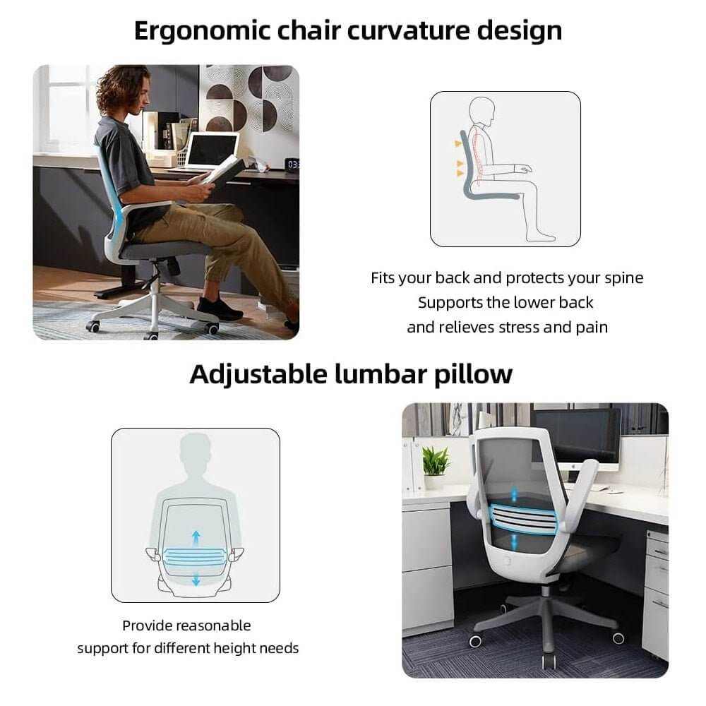 Carwin Ergonomic Office Chair - Grey