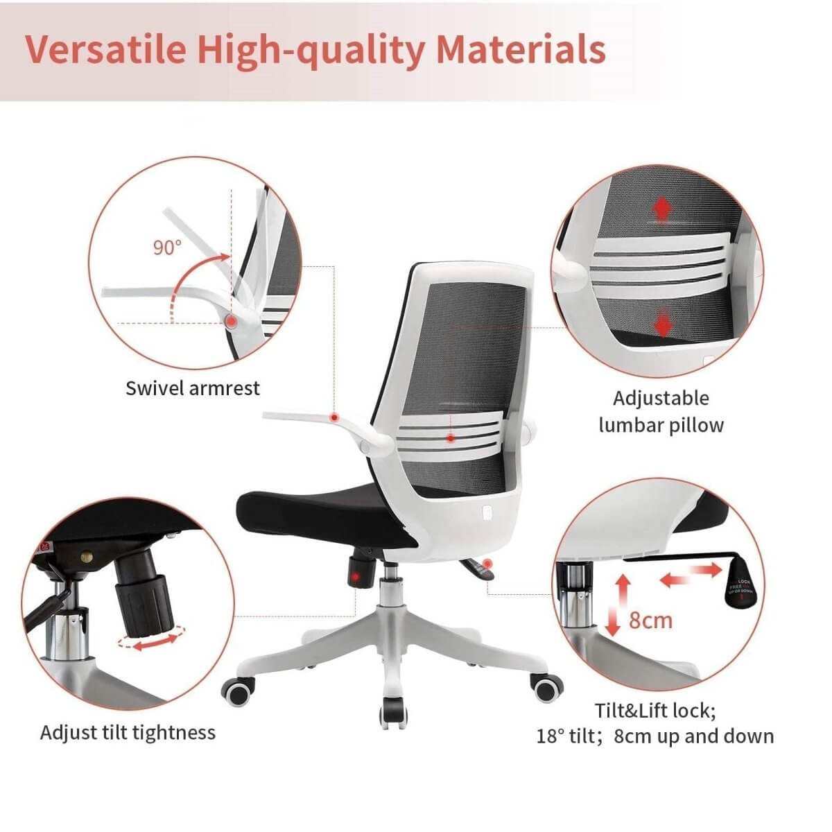 Carwin Ergonomic Office Chair - Grey