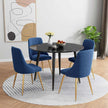 round marble effect dining table