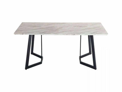 Rectangular Marble-Effect Table