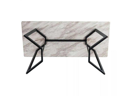 Rectangular Marble-Effect Table