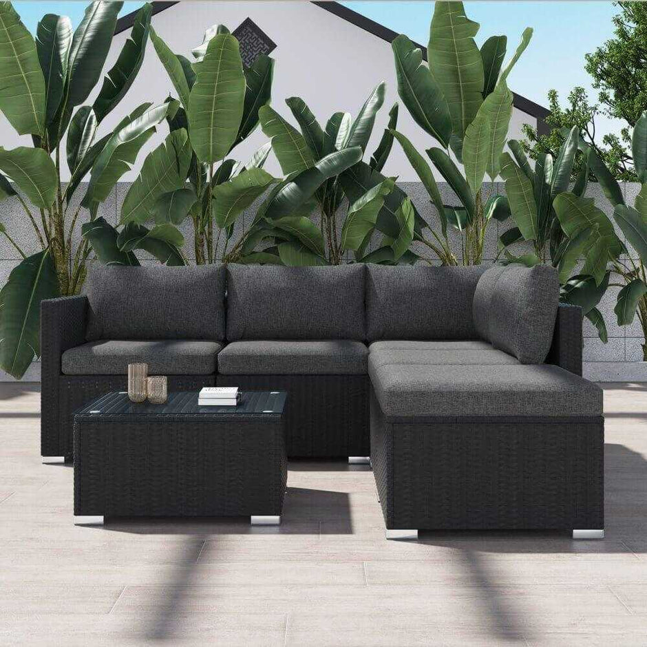 black outdoor sofas