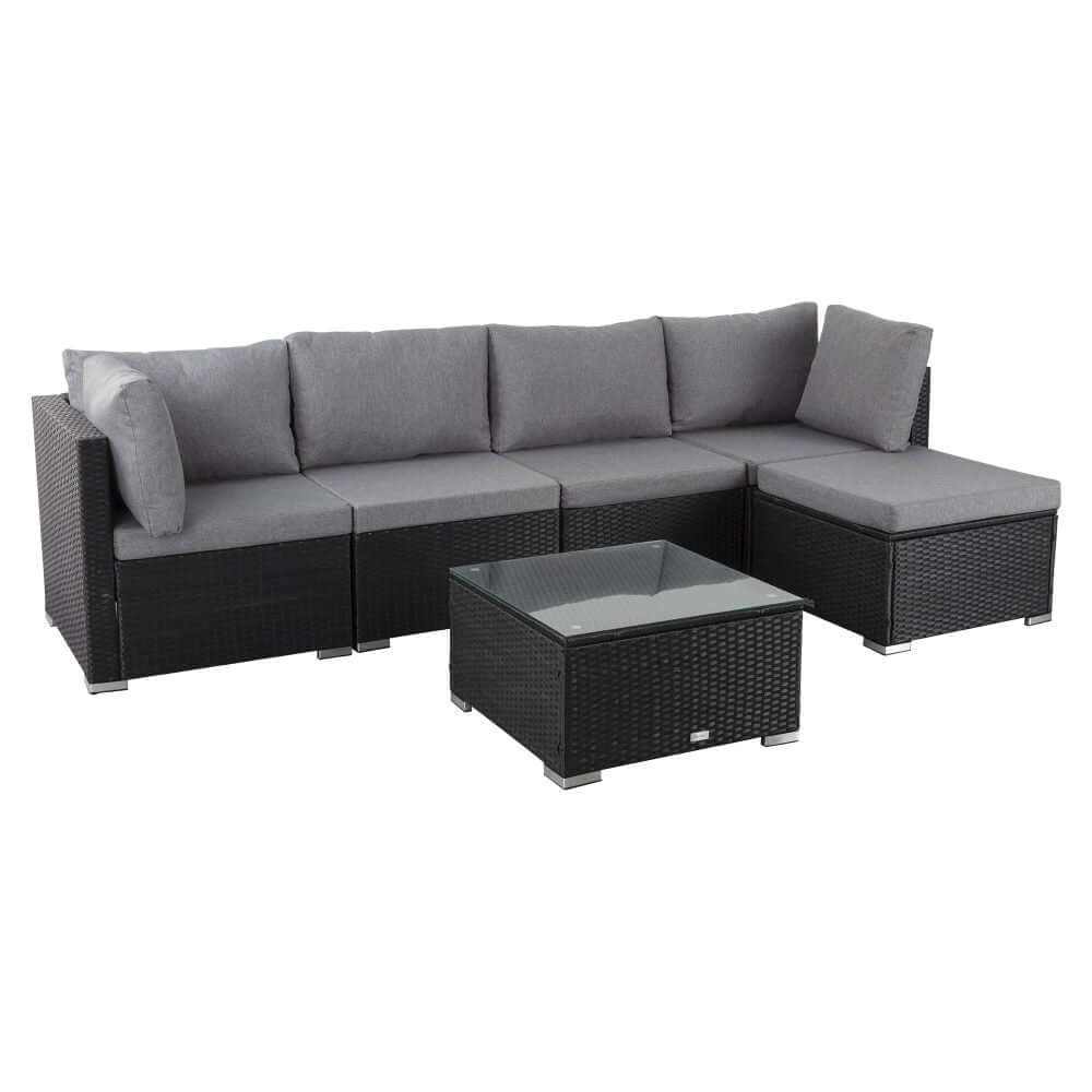 black outdoor sofas