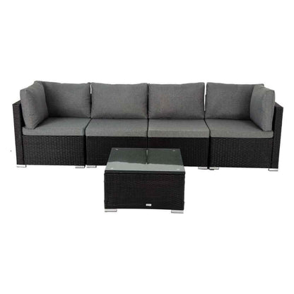 Modular Patio Lounge Outdoor Sofa - Black