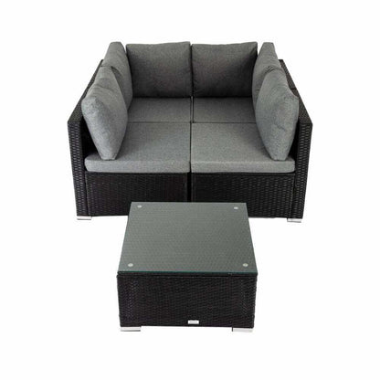 Modular Patio Lounge Outdoor Sofa - Black