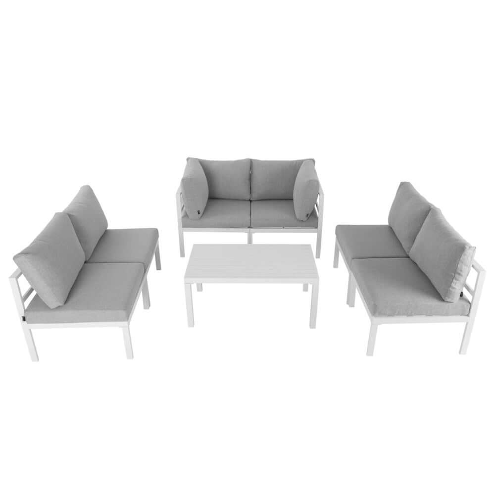 Outdoor 7 Piece White Couch Set-Upinteriors