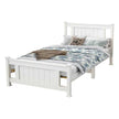 King Single Timber Bed Frame White