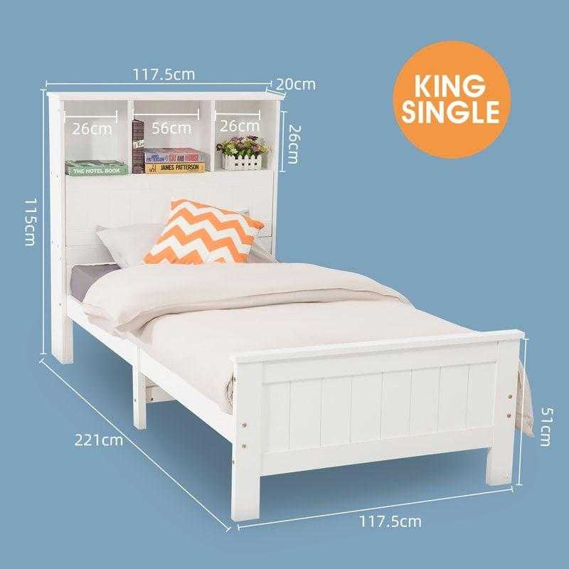 wooden king size bed frame