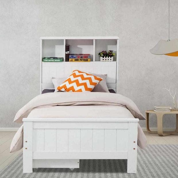 Single Bed with bookshelf