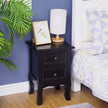 black bedside set of 2 