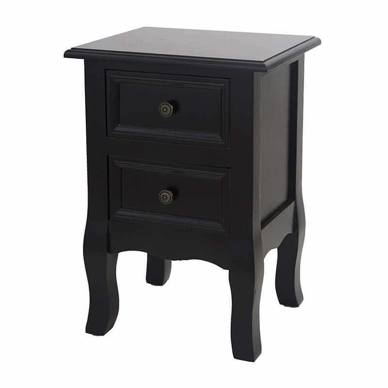 black bedside set of 2 