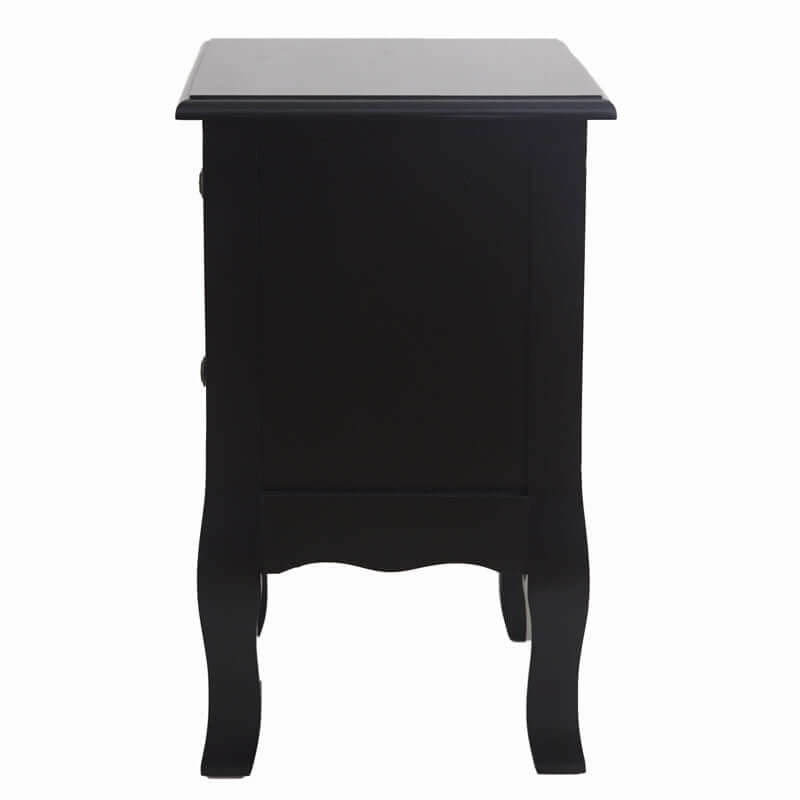 black bedside set of 2 