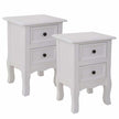 French Bedside Table white